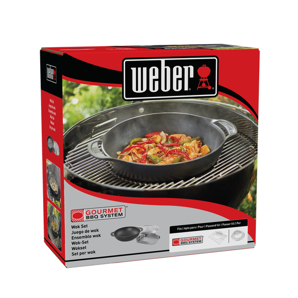 Чугунный вок со вставкой для приготовления на пару Weber, 8856